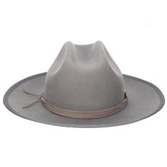 A hat so elevated that it will top off any of your outfit. Classic Cattleman rancher shape with a turn up brim. Soft Wool fabrication and traditional silhouette with a faux suede trim and antique brass detailing around the crown. Features : Brim Size: 3.5" 100% wool Women's one size ( 57 cm, 22.5 inches) Color : Grey Wool felt rancher with wrapped faux suede band and antique brass trim Fitted Wool Felt Hat For Country Events, Country Style Fur Felt Hat Bands, Fitted Wool Hat For Ranch, Country Style Fur Felt Fitted Fedora, Fitted Fur Felt Hat For Ranch, Fitted Brimmed Felt Hat For Ranch, Fur Felt Hat For Rodeo In Fall, Fitted Wide Brim Felt Hat For Ranch, Fur Felt Hat For Fall Rodeo