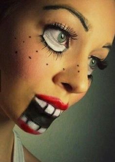 Roller Derby Makeup Ideas, Diy Halloween Face Paint, Diy Halloween Face, Pagan Lifestyle, Alien Makeup