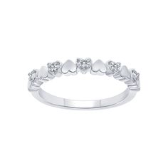 Add a sparkling touch to your look with this elegant diamond ring with a romantic heart motif.Click on this JEWELRY & WATCHES GUIDE to learn about fit, styles, materials and more! Nickel free Metal: 10k gold Packaging: boxed Width: 0.04 in. Finish: polishedDIAMOND DETAILS Total weight: 1/10 ct. Color grade: I Clarity: 13 Shape: round Setting: prong Diamond weights are approximate. Diamond Total Weights may vary between .01 and .13 ct. Some diamonds consist of fewer than 17 facets. Gemstones may Heart Cut Diamond Ring In White Gold, White Diamond Heart-cut Ring, White Heart Cut Diamond Ring, Diamond White Heart Diamond Ring For Valentine's Day, White Diamond Heart Ring, Silver Heart Cut Rings With Single Cut Diamonds, White Gold Diamond Ring For Valentine's Day, Classic White Gold Heart Ring With Halo Setting, White Diamond Heart Ring With Brilliant Cut