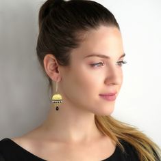 "These Boho gold earrings are long, dainty, dangly, and delicate, perfect as an elegant fashionable statement! Made by hand, from gold plated castings, Swarovski 3mm beads, Swarovski drop, Miyuki round seed beads, and goldfilled 14k ear-wire Wear these Statement beaded earrings with your hair up or down, with a casual boho flowy maxi dress or with a sophisticated modern evening outfit. They will always help you shine and dazzle. Measurements: Earring length: 2.75\" (7cm) Earring width: 0.78\" (2 Long Chain Earrings Gold, Bohemian Wedding Earrings, Swarovski Crystal Drop Earrings, Long Chain Earrings, Dangle Earrings Wedding, Bridal Earrings Drop, Turquoise Drop Earrings, Unique Jewelry Gifts, Gold Jewelry Sets