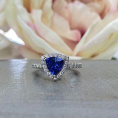 Sleek sellouts! 🤓. Order Triangle Gemstone Ring Setting, Trillion Cut Blue Sapphire Engagement Ring Women, Unique Vintage Halo Engagement Rings 14K Solid Gold, #7203 at $865.00 #UniqueVintage #ForWomen #HaloRing #TrillionCut #TriangleRing #EngagementRings #GemstoneRing #TrillionSetting #BlueSapphire #EngagementRing Vintage Halo Engagement Rings, Swirl Engagement Rings, Vintage Sapphire Ring, Engagement Ring Women, Blue Sapphire Engagement Ring, Vintage Halo, Engagement Rings Vintage Halo, Blue Sapphire Ring, Sapphire Engagement Ring Blue