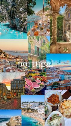 a collage of pictures with the words portugal