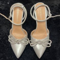 Never Been Worn | Style Is Similar To Mach &Mach Heels Size 6, Women Shoes, Heels, Silver, Women Shopping, Color