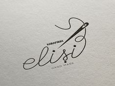 a hand made logo for a hairdressing business called ellsi, with scissors