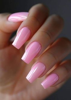 Dusty Pink Nails, Neon Pink Nails, Baby Pink Nails, Acrylic Toe Nails, Romantic Nails, Short Coffin Nails, Glamour Nails, Polish Ideas