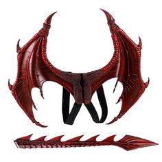 PRICES MAY VARY. Elastic Material:Healthy fabric Pu foam Size:Wing-45cm x 60cm(17.7inch x 23.6inch); Tail:8cm x 60 cm(3.1inch x 23.6inch),suitable for kids under 5ft in height. Occasion:Perfect for Halloween Dress-up Parties,Cosplay,Club，Comic Cons,Theater,Role Playing,And More. Good Design:3D dragon wing and tail set, very cool and vivid, perfect toy and gift for kids. Stays in place with the attached elastic strap. Package: 1 x dragon wing  1 x tail   Looking for some interesting wings or cost Halloween Dragon, Costume Party Decorations, Demon Costume, Dragon Halloween, Cosplay Wings, Dragon Blue, Teen Halloween, Dragon Mask, Devil Costume