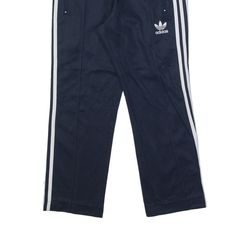 Item is in good used condition. >Size: L >Waist Size (Un-Stretched): 26" >Inside Leg: 24" >Rise: 11" >Hem: 11" Adidas Track Pants, Adidas Track, Pants Blue, Waist Size, Track Pants, Track, Adidas, Pants, Blue