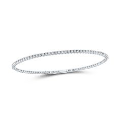 Sparkling White Gold Diamond Bangle Bracelet - 1-1/3 Cttw - Splendid Jewellery #Bracelet #Diamond #Gold #Neutrals #CurrentlyWearing #Comfy #InstaFashion #Earrings #OutfitDaily #HighFashion #EverydayFashion #Minimalist #Accessorize #UrbanStyle #WIWT #OutfitOfTheDay #Necklace #StreetStyle #FashionAddict #FashionLover #WhatIWore #ModelLife #StreetWear #OOTDMagazine #FashionBlog #StreetFashion #CasualStyle #StyleBlog #UrbanFashion #Fashionable Wedding Ring Bands Set, White Gold Bangle, Diamond Bangle Bracelet, Modern Jewellery Design, Diamond Crown, Diamond Bangles Bracelet, Real Jewelry, Nature Inspired Jewelry, Fine Jewelry Bracelets