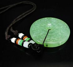 Flower Donut, Blue Sand Stone, Imperial Jade, Chinese Aesthetic, Carved Jade, Nephrite Jade, Jade Necklace, Jade Carving, Jade Jewelry