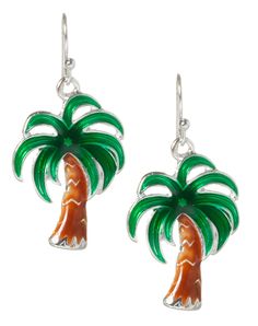 PRICES MAY VARY. Palm tree dangling earrings Earrings dangle 1" long French style hook backings Lead and nickel free for sensitive ears Gift boxed with non-tarnish cotton Trendy Nickel-free Enamel Earrings, Trendy Enamel Nickel-free Earrings, Green Novelty Jewelry For Summer, Novelty Green Summer Jewelry, Green Novelty Summer Jewelry, Nickel-free Novelty Drop Earrings, Green Novelty Dangle Jewelry, Green Dangle Novelty Jewelry, Novelty Summer Jewelry Gift