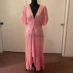 Worn Once Beautiful Pink Lace High Low Dress Lace High Low Dress, Boston Proper Dresses, Dresses Beautiful, Boston Proper, Pink Lace, High Low Dress, High & Low, High Low, Boston