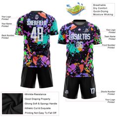 Order the jersey with special name & number you want from our shop, making a vibrant look on the field or daily life! Features: 1. Material: Made from 100% polyester wicking knit with 95% polyester / 5% spandex wicking pinhole mesh 2. Jerseys with sublimation printed name and numbers 3. Moisture-wicking fabric has spongy handle, good draping property and elasticity as well as good dimensional stability and wrinkle-resistance 4. Breathable & Quick-Drying 5. Athletic Cut & Exquisite stitching not Blue Sublimation, Graffiti Pattern, Personalized Jersey, Soccer Uniforms, Blue Football, Custom Fans, White Jersey, Baseball Shirts, Team Names