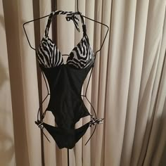 T Type Full Piece Swim Suit. Cup Size B, Cups Have Push Up Padding. Bottom Half Ties Up So Kinda Saggy On My Pics. Never Worn, Tag Says Xxl, Probably More Like Med To Large Size. Swimsuits 2000s, Gyaru Swimwear, 2000s Swimsuit, 2000s Swimwear, Cool Swimsuit, Full Piece Swimsuit, Black One Piece Bathing Suit, Cute Tankini, Flattering Swimwear