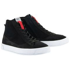 The Stated Shoe is Alpinestars' modern interpretation of a retro street sneaker, combining the styling of minimalist skate pumps with a vulcanized sole. This creates a protective yet supremely comfortable riding shoe with a stripped-back, edgy style that looks great in any urban riding environment. Main upper constructed from Nubuck, canvas, and split suede, for the optimal blend of durability and comfort Split suede toebox for enhanced durability Classic lace closure at the front with a lateral Modern High-top Skate Shoes With Boost Midsole, Modern Skate Shoes With Rubber Sole For Streetwear, Modern High-top Skate Shoes For Skateboarding, Modern High-top Skate Shoes For Streetwear, Modern Skate Shoes With Vulcanized Sole For Skateboarding, Dynamic High-top Skateboarding Sneakers, Functional High-top Skate Shoes With Rubber Sole, Modern Mid-top Skate Shoes With Rubber Sole, Urban High-top Sneakers With Rubber Sole