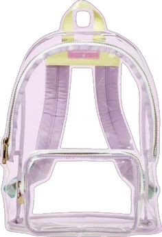 Trendy Clear School Bag, Trendy Clear School Bags, Pink School Backpack With Clear Strap, Pink Backpack With Clear Strap For Everyday Use, School Backpack With Transparent Straps And Rectangular Shape, Student Back To School Bag With Transparent Straps, Casual Clear Backpack, Casual Clear Backpack Bag, Trendy Backpack With Transparent Straps