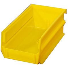 yellow plastic storage bins with handles