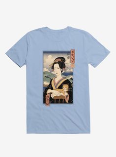 Light Blue Graphic Tee, Blue Graphic Tee, Light Blue T Shirt, White Graphic Tee, Tall Hoodies, Blue Graphic, Ukiyo E, Plus Size Fits, The Smile