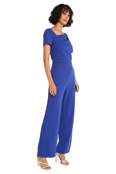 ASYMMETRICAL NECK JUMPSUIT Elegant One-shoulder Jumpsuits And Rompers For Date Night, Elegant One-shoulder Jumpsuits For Date Night, Elegant Solid Color Pantsuit For Date Night, Fitted Jumpsuits And Rompers With Asymmetrical Neckline For Party, Elegant Solid Color Pantsuit For Night Out, Elegant Solid Pantsuit For Night Out, Fitted Pantsuit For Evening, One Shoulder Fitted Jumpsuits And Rompers For Cocktail, Fitted One-shoulder Jumpsuits And Rompers For Cocktail