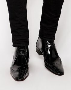 Handmade Men Wing Tip Brogue Patent Leather Lace Up Ankle Boots, Men Boots Black Brogue Ankle Lace-up Boots, Formal Patent Leather Chelsea Boots With Round Toe, Elegant Brogue Wingtip Chelsea Boots, Elegant Wingtip Chelsea Boots With Brogue Detailing, Formal Patent Leather Chelsea Ankle Boots, Formal Ankle Martin Boots With Leather Sole, Ankle-high Chelsea Boots For Formal Fall Events, Formal High Ankle Chelsea Boots, Elegant Formal Ankle Boot Martin Boots