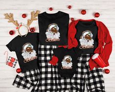 Merry Christmas Black Santa Shirt, Afro American Black Santa Christmas Shirt, Funny Winter Santa T-shirt, Believe Santa Head Sweatshirt FREE SHIPPING FOR ORDER $35 OR MORE WE USE FREE PRIORITY SHIPPING FOR 4 OR MORE SHIRTS ---How To Order --- 1-) Please, check and review all photos 2-) Choose your t-shirt size and color 3-) Write your design color in personalization box 4-) Click add to cart. You can go back to add more product 5-)Click "Proceed to check out" 6-)When you check out, you can add a Merry Christmas Black, Christmas Shirt Funny, Santa Head, Santa Shirt, Black Santa, Christmas Black, Santa Shirts, Santa Christmas, Christmas Shirt