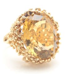 40.00 Carat Natural Yellow Citrine Women Antique Ring Made in 14K Solid Yellow Gold Suggested Retail Value $4,999.00 Total Natural Citrine Weight is - 40.00 carat Citrine Measurements are - 24.00 x 20.00 mm Gold Purity: 14K RING SIZE: 8 (FREE SIZING AVAILABLE) RING WEIGHT IS 27.4g Yellow Jewelry, Antique Ring, Yellow Citrine, Natural Citrine, Antique Rings, Solid Yellow, Womens Jewelry Rings, Rings Statement, Citrine