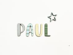 the word paul is made up of letters and stars