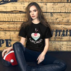 ⭐ Life is short. Eat a cupcake. Or two. Or maybe even three. Are calories an issue? Then better yet, wear this shirt to show how much you love them! * 100% combed and ring-spun cotton (Heather colors contain polyester) * Fabric weight: 4.2 oz./yd.² (142 g/m²) * Pre-shrunk fabric * Side-seamed construction * Shoulder-to-shoulder taping * Blank product sourced from Nicaragua, Mexico, Honduras, or the US This product is made especially for you as soon as you place an order, which is why it takes us Cupcake Shirt, Cupcake Baking, Cute Cupcake, Love Cupcakes, Cute Cupcakes, Life Is Short, Honduras, Shoulder Taping, Fabric Weights