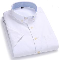 Season:Spring  Summer; Fabric:Oxford,Oxford cloth; Sleeve Length:Short Sleeve; Look After Me:Wet and Dry Cleaning; Gender:Men's; Elasticity:Inelastic; Tops Type:Dress Shirt,Oxford Shirt,Button Down Shirt,Non Iron Shirt; Occasion:Date,Office Party,Office  Career,Wedding,Birthday Party,Daily Wear; Details:Pocket; Pattern:Solid / Plain Color; Neckline:Shirt Collar; Listing Date:04/28/2023; Bust:; Length:; Quantity:1pc; Knit Style:Waffle Kids Winter Jackets, Graduation Outfits, Yellow Short, Black White Yellow, Summer Concert, Men's Tops, Plain Color, Yellow Shorts, Casual Summer Shirts