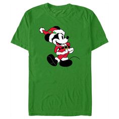 Who knew that dressing "mousey" could be so cute!? Celebrate Walt Disney's most iconic character this holiday season with this officially licensed Mickey Mouse & Friends Santa Mickey Men's Graphic T-Shirt! This tee features a retro Mickey Mouse doing his classic pose while wearing a Santa suit across the front. Dress in style this holiday season with a new graphic tee today that is perfect for your next Christmas trip to Disneyland! Disney Green Crew Neck T-shirt, Disney Green T-shirt With Crew Neck, Green Disney Crew Neck T-shirt, Disney Graphic Print T-shirt For Holiday, Disney Crew Neck T-shirt For Holiday, Disney Holiday Crew Neck T-shirt, Holiday Disney Crew Neck T-shirt, Santa Mickey, Santa Suit