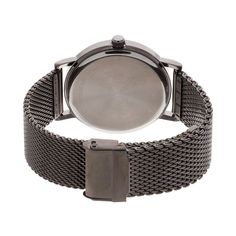 This men's Geneva watch is the perfect match for your refined sense of style.Click on this JEWELRY & WATCHES GUIDE to learn about fit, styles, materials and more!FEATURESDecorative, nonfunctional subdialsDISPLAYDial color: gunmetalFace cover material: glassCASEMaterial: gunmetal alloy with stainless steel backDiameter: 40 mm BANDMaterial: gunmetal alloyClasp: sliding securityCircumference: 200 mmWidth: 22 mmDETAILSMovement: quartzPower: batteryWater resistance: no ratingPackaging: boxedWarranty: Analog Stainless Steel Diamond Watch With Round Dial, Analog Stainless Steel Diamond Watch, Metal Analog Watch Accessories With Round Dial, Metal Analog Watch, Classic Black Metal Watch, Gift Watches With Stainless Steel Clasp And Round Dial, Black Metal Automatic Watches, Black Metal Analog Watch, Black Metal Dial Round Jewelry And Watches