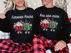 Get into the holiday spirit with our Fun Couple Christmas sweatshirt set! These cute couples Christmas sweaters are the perfect choice for spreading joy and merriment during the festive season. Designed for making a stylish statement at Christmas parties, these matching Christmas sweatshirts will have you and your partner looking adorable and coordinated as you celebrate the most wonderful time of the year! Gildan 18000 Brand Sweatshirt ▶Unisex Adult Sizing ▶See Our Size Chart for Proper Sizing ▶Any rolled sleeves are for styling purposes only ▶Props used in photos are not included with the purchase. ✈ PROCESSING & SHIPPING ✈ T-Shirts, Sweatshirts, and Hoodies Processing Time: 3-5 business days Standard Shipping: 2-5 business days after processing time Mugs Processing Time: 3-5 business da Couple Sweaters, Couple Embrace, Couples Christmas Sweaters, Couples Christmas, Couples Sweaters, Couple Christmas, Matching Couple, Rolled Sleeves, Christmas Couple