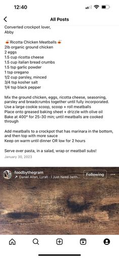 the recipe for chicken broccoli is displayed on an iphone