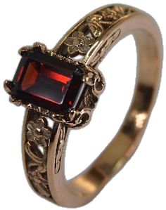 Elegant Hallmarked Garnet Birthstone Ring, Elegant Burgundy Ruby Ring, Elegant Burgundy Garnet Rings, Elegant 14k Gold Ruby Ring With Intricate Design, Classic Rose Gold Ruby Ring, Classic Garnet Jewelry In Burgundy, Formal Elegant 14k Rose Gold Ruby Ring, Vintage Garnet Ruby Ring With Intricate Design, Elegant 14k Rose Gold Ruby Ring For Formal Occasions