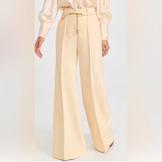 Nwt Ivory Zimmerman Kaleidoscope Wide Flare Leg Pant In Macadamia. Elegant Wide Leg Dress Trousers. Neutral Color And Wide Flaire Is On Trend And Very Flattering. Perfect Dressy Pant. Size 1 Zimmerman Is Size 6 Us Zimmerman Trousers, Elegant Cream Wide Leg Pants, Chic Beige Wide Leg Pants For Formal Occasions, Chic Cream Wide Leg Pants For Formal Occasions, Elegant Off-white Wide-leg Pants, Elegant Off White Wide-leg Pants, Chic Cream Pants For Evening, Chic Beige Wide Leg Pants For Evening, Cream Evening Trousers