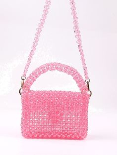 Qteee - Allover Bead Design Satchel Bag - Women Satchels Product Description Color Red Strap Type Top Handle Pattern Type Plain Style Funky Bag Size Small Quantity 1 piece Details Beaded Type Square Bag Material Plastic Size Chart INCH CM Size Bag Width Bag Height Bag Length Strap Length one-size 3 5.5 7.5 47.2 Size Bag Width Bag Height Bag Length Strap Length one-size 7.5 14 19 120 Similar Products Funky Handbags, Celebrity Handbags, Beaded Decor, Womens Party Tops, Preppy Bags, Pink Preppy, Style Preppy, Beaded Bags, Bead Designs