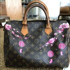 Lv Speedy Vintage! Hand Painted From Newvintagehandbags Great Conditon. Comes With Paper Stating It’s Authenticity. I Can Provide More Pictures If Interested! Also Has A Bag Strap. Painting On Louis Vuitton Bag, Hand Painted Louis Vuitton Bags, Painted Louis Vuitton, Lv Speedy, Bags Vintage, Struggle Is Real, Vintage Louis Vuitton, Louis Vuitton Speedy, Louis Vuitton Bags