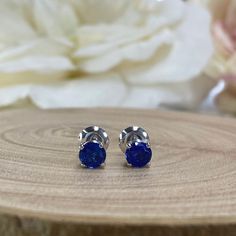 Sleek sellouts! 🤓. Order Sapphire Stud Earrings 14k White Gold, Blue Sapphire Earrings, Unisex Stud Earrings Solid 14k Gold, Sapphire Earrings Studs, #5791 at $186.00 #SapphireEarrings #SeptemberBirthstone #14kWhiteGold #UnisexStuds #StudEarrings #CeylonBlue #SapphireStud #SapphireEarring #GraduationGift #Solid14kGold Blue Tanzanite Earrings With Prong Setting, Sapphire Birthstone Earrings In Fine Jewelry, Sapphire Birthstone Earrings Fine Jewelry, Fine Jewelry Tanzanite Earrings In Sapphire Color, Fine Jewelry Sapphire Tanzanite Earrings, Sapphire Tanzanite Earrings Fine Jewelry, Blue Sapphire Birthstone Earrings, Blue Tanzanite Round Earrings, Tanzanite Earrings With Prong Setting