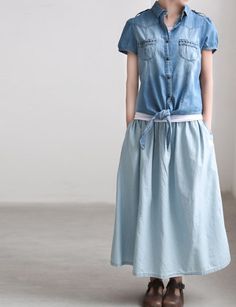 cute Cotton Short Sleeve Dress For Day Out, Casual Long Skirt Maxi Dress For Spring, Casual Short Sleeve Dress With Pockets For Spring, Casual Long-skirt Beach Dress, Casual Short Sleeve Mini Dress For Vacation, Casual Long Skirt Dress For The Beach, Summer Cotton Relaxed Fit Maxi Dress, Relaxed Fit Cotton Maxi Dress For Summer, Summer Cotton Maxi Dress With Relaxed Fit