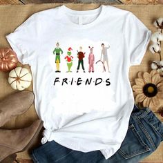 Elf Grinch, Cow Appreciation Day, Avengers Shirt, Cheer Tshirts, Best Friend Day, Friends Tshirt, Christmas Characters, Friends Shirt, Direct To Garment Printer