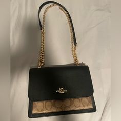 Brand: Coach Never Been Used But Does Not Have Tags Been Sitting In My Closet. Would Love For It To Go To A Good Home. Can Be A Shoulder Bag Or A Cross Body Bag! Coach Bags Black, Bags Coach, Bags Black, A Cross, Cross Body Bag, Christmas List, Body Bag, Coach Bags, Gold Chain