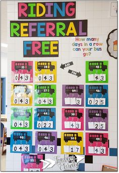 a bulletin board with the words riding refer free