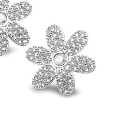 Trinity Pave Diamond Flower Stud Earrings Set in 18K White Gold with Diamonds 1.12cts diamonds 18K white gold Length: 0.75 inches Flower Stud Earrings, Flower Stud, Diamond Flower, Flower Earrings Studs, Flower Studs, Stud Earrings Set, Earrings Set, Pave Diamonds, Earring Set