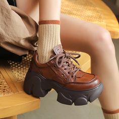 Sports style, 40mm Platform Lace up Shoes. Color: Brown/BlackMaterial: Cow LeatherLining: Genuine LeatherInsole: Genuine Leather (Unmovable）Sole: RubberHeels: 4 cm/1.57”Weight: 0.43kg Each Shoes (measured size 7.5) Fit: Medium to Wide, Runs Normal.Origin: Made in China Production Time: About 5-7 days (Any exceptional case will email you, Please pay attention to your email left) Shipping Time: Free Shipping To most locations, delivery time is approximately 5-15 days; We have paid FedEx Option, to Platform Lace Up Shoes, Shoes Tie, Wingtip Shoes, Oxford Boots, Boot Shoes, Shoes Color, Brown Shoe, Tie Shoes, Up Shoes