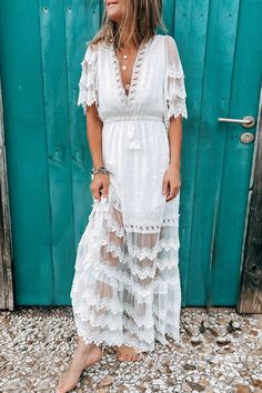 Lace Tassel, Floral Dress Formal, Loose Clothing, Lace Formal Dress, Dress Sleeve Styles, Elegant Pattern, Lace Dress Long, Straight Dress, Long Sleeve Lace Dress