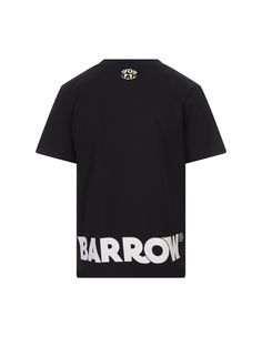 Barrow short-sleeved t-shirt made of black cotton and decorated with logo on the chest, holographic logo on the back and contrasting Barrow lettering printed on the back bottom. Composition: 100% Cotton Holographic Logo, Prada Leather, Luxury Shop, Card Holder Leather, Luxury Retail, Black T Shirt, Letter Prints, Black Tshirt, Black Cotton