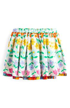 Your little one can choose the day's flower pattern in this reversible skirt made from pure cotton. Elastic waist Reversible 100% cotton Machine wash, tumble dry Imported Cute Cotton Skirt With Floral Print, Playful Cotton Skirt For Spring, Cute Spring Skirt For Playtime, Cute Skirt For Spring Playtime, Cute Spring Playtime Skirt, Summer Playtime Cotton Skirt, Summer Cotton Skirt For Playtime, Cotton Skirt For Summer Playtime, Playful Green Skirt For Spring