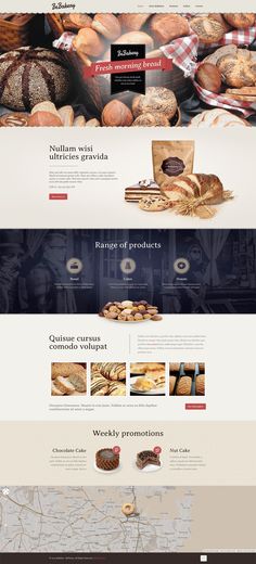 the bakery website is displayed in this image