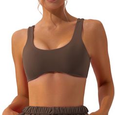 PRICES MAY VARY. Ultra Comfort Soft: ABOCIW Sports bra, made of 75% Nylon+25% Spandex, super soft lightweight fabric which is sweat-wicking, breathable and high elasticity. This kind of sports bra for women with super soft elastic band for comfort movement. Women’s crop tank top for light workout and reduce jiggle. Feture: Backless workout bras for women, scoop neck neck workout tops, wide straps for more support, Minimal coverage bra top with a curved hem and a low-cut scooped back. workout bra Solid Nylon Sports Bra With Built-in Bra, Solid Activewear With Built-in Bra And Scoop Neck, Micro-elastic Sports Bra For Gym, Nylon Medium Support Activewear, Sleeveless Recycled Polyester Sports Bra For Gym, Recycled Polyester Sleeveless Sports Bra For Gym, Nylon Activewear With Built-in Bra, Sleeveless Sports Bra In Recycled Polyester, Solid Recycled Polyester Sports Bra For Training