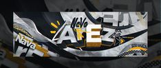 an abstract background with the word af in white, yellow and black letters on it