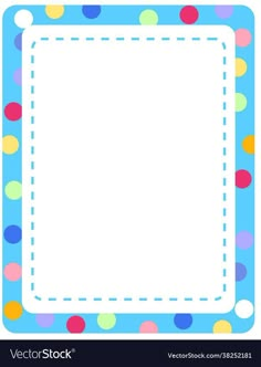 a square frame with colorful dots on a white backgrounnd background for your text or image